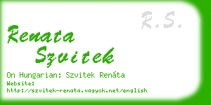 renata szvitek business card